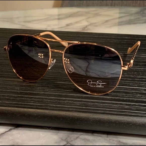 Jessica Simpson 58mm Aviator Sunglasses - Picture 5 of 10
